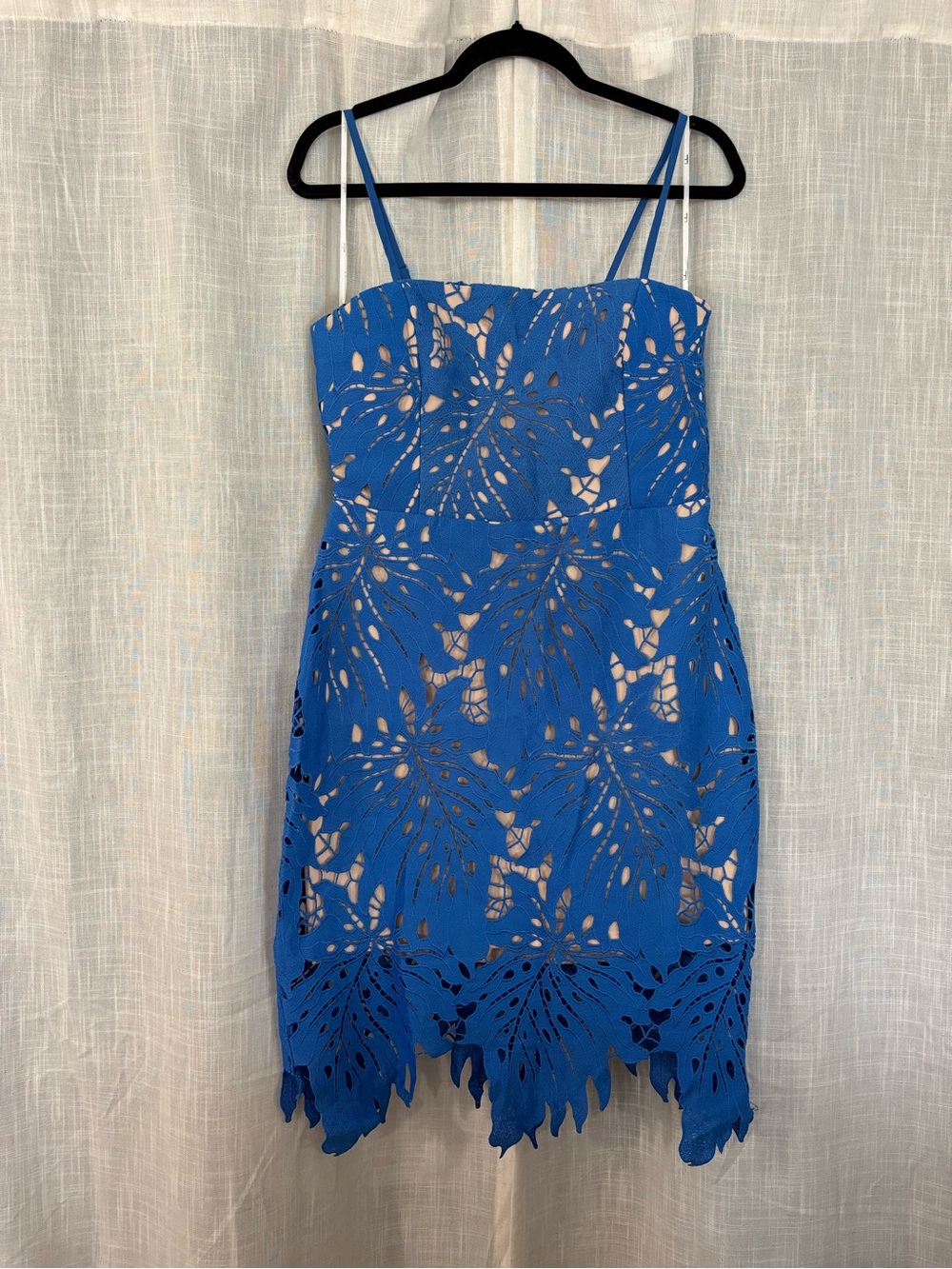 Lulu's Blue Lace Bodycon Midi Dress